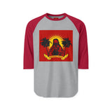 Raglan Shirt - 'Good Vibes Only' Tropical Sunset Graphic