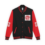Letterman Jacket — GMP (God Money Power) Red & White Varsity Jacket