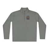 Quarter-Zip Pullover — "God Money Power" Skull Graphic