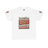Put GOD First Hustle For The MONEY Tee - Faith & Motivation Graphic T-Shirt