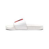 Men's Slide Sandals with Removable Strap — Tropical Crest Graphic