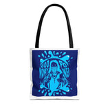 Blue 'God, Money, Power' Graphic Tote Bag – Spiritual Streetwear AOP