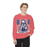 God Money Power Sweatshirt — Patriotic Bandana Graphic Crewneck