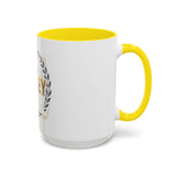 Coffee Mug — 'God Money Power' Laurel Accent Ceramic Mug (11/15oz)