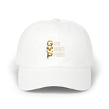 Dad Cap — Gold Leopard "GWP: Good Weekend Planner" Embroidered Baseball Hat