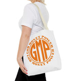Tote — GOD MONEY POWER (GMP) Orange Logo All-Over Print