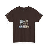 GMP GOD Money Power Tee — Metallic Logo Graphic T-Shirt