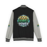 Letterman Jacket — "God Money Power" Varsity Bomber Jacket