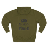 God Money Power Hoodie — Minimalist Inspirational Graphic Hoodie