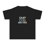 Youth Tee — 'GMP GOD MONEY POWER' Graphic Chest T‑Shirt