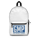 GMP "God Money Power" Logo Backpack — Inspirational Faith & Hustle Daypack