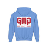 Youth Hoodie - GMP (God Money Power) Bold Red Graphic