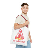 God Money Power Tote Bag — Bold Graphic Religious Streetwear Tote