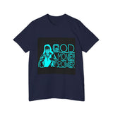 God Money Power T-Shirt — Retro Neon Graphic Tee (Front Illustration, Back Text)