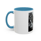 Angel Of Death- Gothic Grim Reaper & Serpent Accent Coffee Mug — Dark Fantasy Skull Art