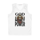 God Money Power- Skull Basketball Jersey – Streetwear Athletic Tank