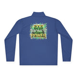 God Money Power Quarter-Zip Pullover — Bold Graphic Faith & Prosperity Pullover
