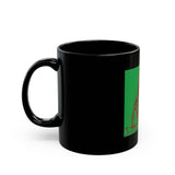 Black Mug - 'God Money Power' Red & Green Bandana Saint Graphic Coffee Mug