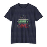 God Money Power T-Shirt — Inspirational Faith & Wealth Graphic Tee