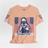 God Money Power Tee — Patriotic Bandana Saint Graphic T-Shirt
