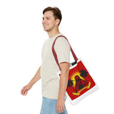 Sunrise Rasta Tote Bag – "God Money Power" Graphic Beach Shopper
