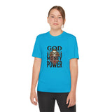 Youth Graphic Tee — "God Money Power" Skull Design
