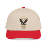 Eagle Emblem Baseball Cap — Gold Shield Rustic Outdoor Hat