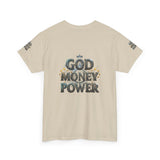 God Money Power Graphic Tee — Faith & Hustle Christian T-Shirt