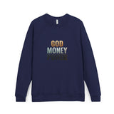 God Money Power Sweatshirt — Inspirational Graphic Raglan Crewneck