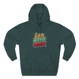 God Money Power Hoodie — Graphic Fleece Pullover with Crown Logo