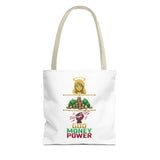 God Money Power Tote Bag — Christian Faith & Prosperity Graphic Tote