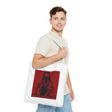 Jesus Icon Masked Tote Bag - 'Lord Money Power' Red Graphic Tote
