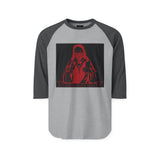 Raglan Shirt — Red Mystic Graphic ‘I Could Believe Anything’ Baseball Tee