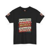 Put GOD First Hustle For The MONEY Tee - Faith & Motivation Graphic T-Shirt
