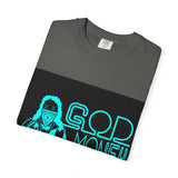 God Money Power T-Shirt — Retro Neon Faith & Hustle Graphic Tee