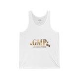 GMP (God Money Power) Gold Logo Tank Top — Faith-Inspired Motivational Graphic Tank