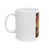 God Money Power Ceramic Mug — Pyramid Graphic Coffee Cup (11oz & 15oz)