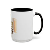 God Money Power Accent Coffee Mug — Motivational Faith & Wealth Ceramic Mug