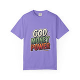 God Money Power Graphic T-Shirt — Bold Retro Faith & Hustle Tee