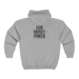 Jesus with Bandana Zip Hoodie – Streetwear Religious Graphic Full-Zip