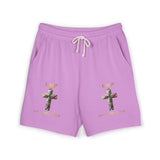 Religious Cross Sweat Shorts — "GMP God Moves Power" Garment-Dyed Fleece