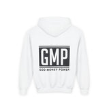 GMP Youth Hoodie — 'God Money Power' Bold Logo Pullover