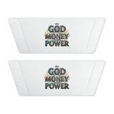Slide Sandals — 'God Money Power' Graphic Pool Slides for Men