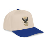 Eagle Emblem Baseball Cap — Gold Shield Rustic Outdoor Hat