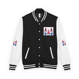 Letterman Jacket — Patriotic "God Money Power" Crest Varsity Jacket