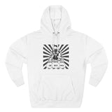 Hoodie “God Money Power” Graphic Pullover — Retro Boxing Design