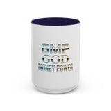 GMP GOD Money Power Accent Coffee Mug — Metallic Text 11/15oz