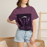 Angel Of Death- T-Shirt — Gothic Angel Wings Graphic Tee (Purple Reaper Design)