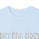 Long Sleeve Tee — "Put God First, Hustle for the Money, Put Yourself in Power" Inspirational Faith & Hustle Top
