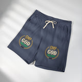Fleece Sweat Shorts — "GMP GOD Money Power" Graphic Lounge Shorts